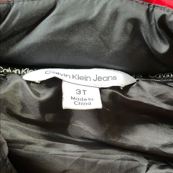 Calvin Klein Jeans Red and Black Raincoat - Picture 2 of 3